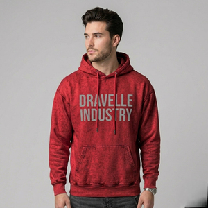 Hoodie Homme Hiver Couleur Unie Effet Délavé – Meilleure Vente Prix de Gros – Confortable, 100% Polyester Polaire, Écologique et Respirant - Product Image 6