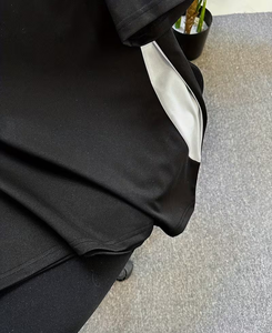 Men's Black White Short Sleeve O-Neck Regular Fit Casual T-Shirt 100% Cotton Breathable 180g Solid Color - Product Image 5