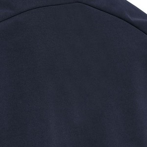<b>Women's</b> Crew Neck Long Sleeve Sweatshirt 100% Cotton Knitted Solid Color Breathable Casual Wear Autumn Style <b>Navy</b> Blue - Product Image 6