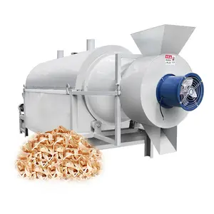 Industrial electric rotary drum biomass charcoal chicken manure dryer for wood chip saw dust dryer drying machine
