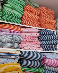 Fabric Pink Striped Poplin Fabric With <b>Red</b> Hearts Breathable Cotton For Baby Bedding Home Textile - Product Image 2