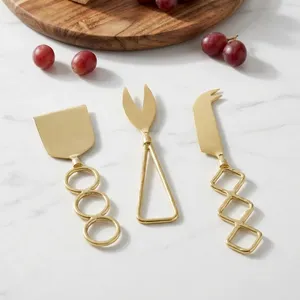 Elegant Metal Cheese Knife Set Portable Design for Modern Kitchen Dining Room Charcuterie <b>Board</b> Cheese Serving <b>Tools</b> - Product Image 2