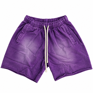 <b>Pink</b> <b>Men's</b> Cotton Acid wash <b>Shorts</b> With Drawstring Waist And Pockets Casual Solid Color Knitted <b>Shorts</b> Mid Waist Breathable - Product Image 4