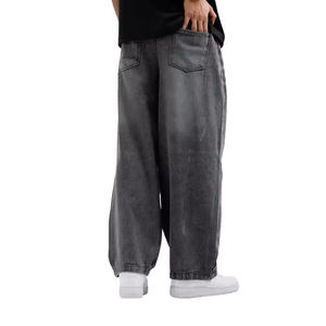 Pantalones Cargo para Hombre, Personalizados OEM, de Alta Calidad, Estilo Clásico, Desgastado, Corte Recto, Estilo Urbano, Ecológicos, con Botones, para Otoño/Verano - Product Image 3