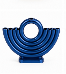 Menorá de Diseño para Festividades Judías con Artesanía Metálica Decorativa para Compradores Mayoristas Globales, Elegante Menorá Metálica para Hanukkah - Product Image 4