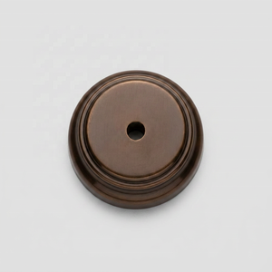 Antique Round Bronze Brass backplate Furniture Hardware Knob Traditional Design Durable Drawer Dresser for Storage and Closet - Product Image 1