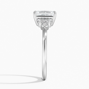Bague BOJ 0153 en argent 925 avec sertissage à griffes miroir, diamant solitaire taille émeraude 2 carats, couleur D, VVS1, Moissanite GRA, prix bas, en promotion - Product Image 3