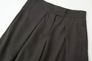 Nouveau style automne – Pantalon large taille haute pour femme, tissé, plissé devant – Polyvalent et élégant - Product Image 2