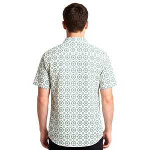 Men's <b>Short</b> <b>Sleeve</b> Printed <b>Button</b>-<b>Up</b> Cotton Breathable Eco-Friendly for Style Casual Summer Wear ODM - Product Image 2