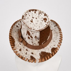Sombrero de Vaquero de Piel Sintética con Bordado 3D y Estampado de Vaca, Estilo Europeo Americano, Unisex, para Adultos, para Fiestas, Uso en las Cuatro Estaciones - Product Image 4
