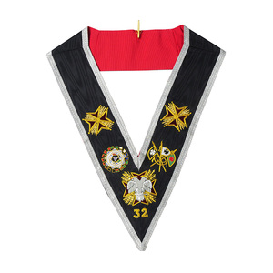 Ensemble d'accessoires maçonniques personnalisés en velours écologique et durable de 32e degré pour francs-maçons, OEM - Product Image 2