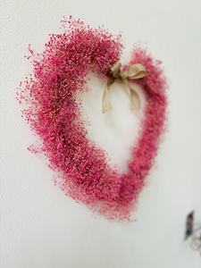 Guirnalda de Gypsophila Tailandesa Seca Natural en Forma de Corazón, Guirnalda de San Valentín, Decoración Floral - Product Image 3