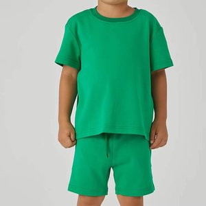 ชุดเสื้อยืดและกางเกงขาสั้นเด็กผู้ชาย 2 ชิ้น ผ้าฝ้าย 100% ระบายอากาศได้ดี แห้งเร็ว สำหรับฤดูหนาว - Product Image 6