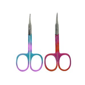 Ciseaux à ongles en acier inoxydable, lame tranchante, coupe-cuticules, outils de beauté, manche rond en plastique, design coloré pour adultes - Product Image 5