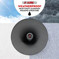 Haut-parleur UHC 300 Bull Horn 35W 8Ohm 300mm Circulaire Son Haute Fidélité Équipement Audio Intérieur/Extérieur Passif Montage Mural Plastique