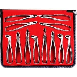 Juego de fórceps dentales manuales plateados con agarre estriado, alicates de ortodoncia, fórceps extractores de dientes para dentistas y adultos - Product Image 1