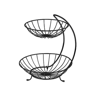 Hot Sale Metal Wire Candy <b>Bread</b> Holder 2 Tier Fruit <b>Basket</b> for Kitchen - Product Image 5