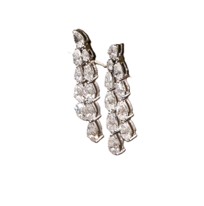 Maravillosos Pendientes de Diamantes de Laboratorio con Corte Pera, Color DEF, Claridad VS VVS, Oro Sólido de 14K y 18K, Pendientes Finos para Novia, Pendientes Colgantes - Product Image 2