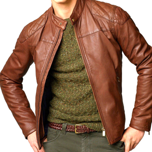 <b>Men</b> Soft <b>Leather</b> <b>Jacket</b> Classic Timeless High Quality Cowhide <b>Leather</b> Stylish & Comfortable Brown <b>Leather</b> <b>jacket</b> for <b>men</b> - Product Image 1