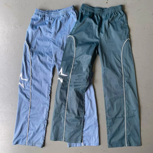 Men's Lightweight Polyester Casual <b>Pants</b> Elastic Waist Side Stripe Breathable <b>Summer</b> Style Straight Fit - Product Image 2