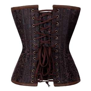 Corsets pour femmes, sexy, gainants, modernes, en cuir et brocart, pour grandes tailles, respirants - Product Image 2