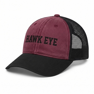 Gorra Trucker Hawk Eye de 6 Paneles, Ajustable, con Malla Frontal y Bordado, Unisex, Estilo Casual - Product Image 1