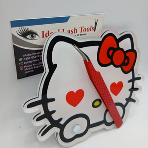Palette de cils de luxe à design personnalisé, en forme de chat, en acrylique de qualité supérieure, organiseur de cils Pure View, plateau à cils avec poignée en velours - Product Image 3