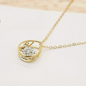 ทองคำ 14K ประดับเพชรทรงหยดน้ำแบบเคลื่อนย้ายได้ พร้อมเพชร CVD เป็นมิตรต่อสิ่งแวดล้อม เหมาะสำหรับชุดราตรีสุดหรู - Product Image 1