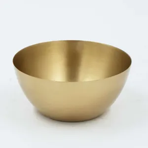 Golden serveware brass dish bowl modern kitchen decorative elegant <b>small</b> <b>container</b> food stylish luxury polished - Product Image 2