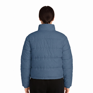 High Quality Sale Thick Warm Winter <b>Cropped</b> Down <b>Jacket</b> Plus Size Coat Streetwear Classic Zipper up Women Puffer <b>Jacket</b> - Product Image 3