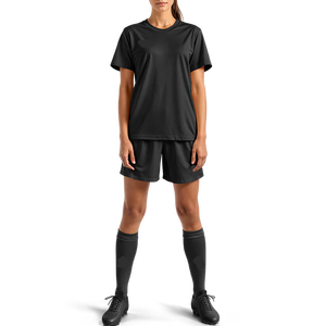 Conjunto de fútbol rosa para mujer, uniforme de fútbol elegante para mujer, tela ligera y transpirable, ajuste cómodo, ropa deportiva de alto rendimiento - Product Image 3
