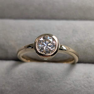 Igi/gia แล็บตัดเพชรวินเทจ14K สีเหลืองแหวนแต่งงาน/งานหมั้นใส่ได้ทั้งชายและหญิงสีขาวทองคุณภาพดีสำหรับงานปาร์ตี้ครบรอบ-คุ้มค่า - Product Image 2