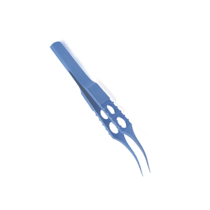 Pinces vasculaires micro-courbées plates 90 mm en acier inoxydable recouvert de titane bleu, instrument chirurgical de 3,5 pouces de longueur - Product Image 5
