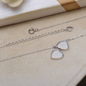 อุปกรณ์ทำเครื่องประดับรูปหัวใจสองด้าน รุ่น 4456 สำหรับทำสร้อยคอ สร้อยข้อมือ สร้อยคอสำหรับใส่จี้รูปผมลูกในครรภ์  อะไหล่เครื่องประดับกึ่งสำเร็จรูป - Product Image 5