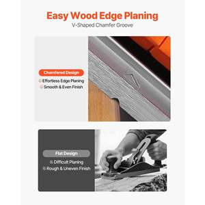 Raboteuse électrique manuelle 7 ampères 14 500 tr/min, largeur de coupe de 3-1/4 pouces, modèle D0100X3W7JT, 2 lames - Product Image 3