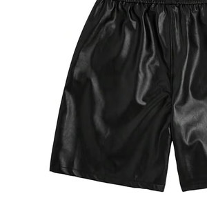 Designer Leather <b>Shorts</b> For Men Modern Fashion Fit Soft Durable Material Perfect For Casual Streetwear And Weekend Outfits - Product Image 3
