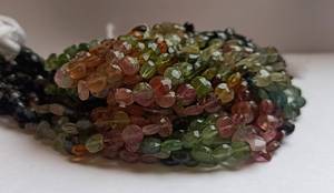 ลูกปัดทัวร์มาลีนธรรมชาติทรงเหรียญเจียระไนหลายเหลี่ยมขนาด 6 มม. หลากสี ลูกปัดพลอยทัวร์มาลีน ลูกปัดทัวร์มาลีนทรงเหรียญลายแตงโม - Product Image 4