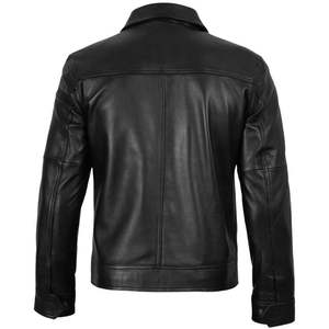 Chaqueta de Motociclista para Mujer, Otoño, Cuero Sintético, con Botones, Color Sólido, Estilo Motero, Cierre de Cremallera, Corte Ajustado, Define la Cintura, Piel Sintética Ecológica - Product Image 3