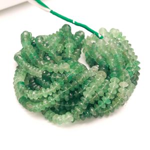 Cuentas de Cuarzo Verde Fresa con Corte Alemán en Forma de Rondelle de 8mm y 9mm, Cuentas de Piedra Preciosa de Cuarzo Natural, Hilo de 16 Pulgadas, Venta al por Mayor a Granel para Joyería - Product Image 4