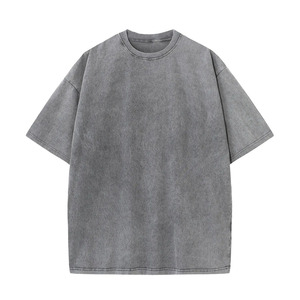 T-shirt formel personnalisé pour homme 100 % coton, tricoté, à manches courtes, coupe oversize avec épaules tombantes, 180 GSM, couleur unie, 2026 - Product Image 1