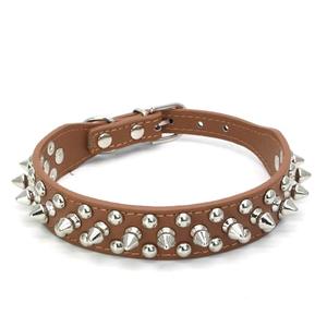 Collar de Cuero con Púas para Perro, Anti-Mordidas, Ajustable, Correa de Seguridad para Perros Pequeños, Medianos y Grandes, Pitbull, Bulldog, Boxer - Product Image 1