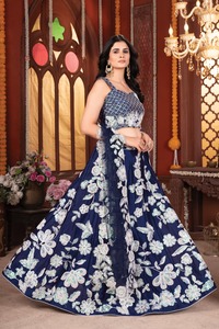 Lehenga indien de luxe en georgette, modèle Bollywood, idéal pour les fêtes et mariages, le plus vendu, tendance, pour femmes, tenue de cérémonie. - Product Image 3