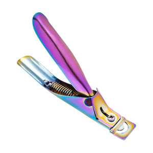 Coupe-ongles professionnel en forme de U avec pointe acérée, lame droite en acier inoxydable pour ongles en acrylique, outil de beauté durable - Product Image 1