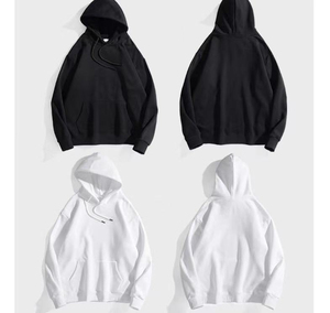 Luxury Hip Hop Hoodies <b>Men</b> Blank Various Colored 100% Cotton Hoodie Streetwear Oversized Cotton Heavyweight Hoodies - Product Image 4