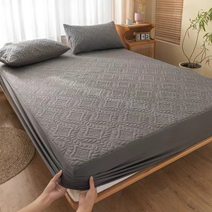 Luxury Quilted 100% Polyester <b>Bed</b> Protection <b>Pad</b> Air-Permeable Machine Washable All-Season Hospital Use 300tc Folding Mat 3-4 - Product Image 1