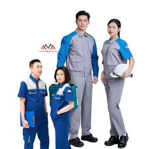 GOOD PRICE Long Sleeve <b>Stand</b> Collar <b>Work</b> Clothes Customized Overalls Mechanic Electrical Safety Outdoor Worksuit - FMF factory - Product Image 1