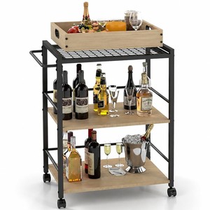Chariot à épices de cuisine en bambou avec tiroir et roulettes - Vente en gros - Product Image 4