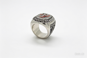 Anillo de Campeonato Moderno Personalizado de Acero Inoxidable - Anillo de Béisbol Personalizado con Circonita Cúbica para Cualquier Ocasión - Product Image 4