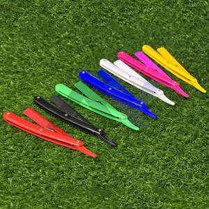 Navajas de barbero ABS con mango de plástico, cuchilla deslizante intercambiable, personalizables con logo, profesionales y personales - Product Image 1