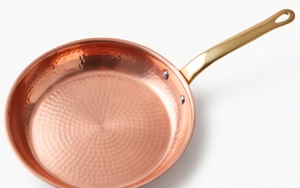 Copper Frying <b>Pan</b> With Brass <b>Handle</b> Handmade Classic Design Durable For Gas Use And Induction Cooker Use No Coating - Product Image 2